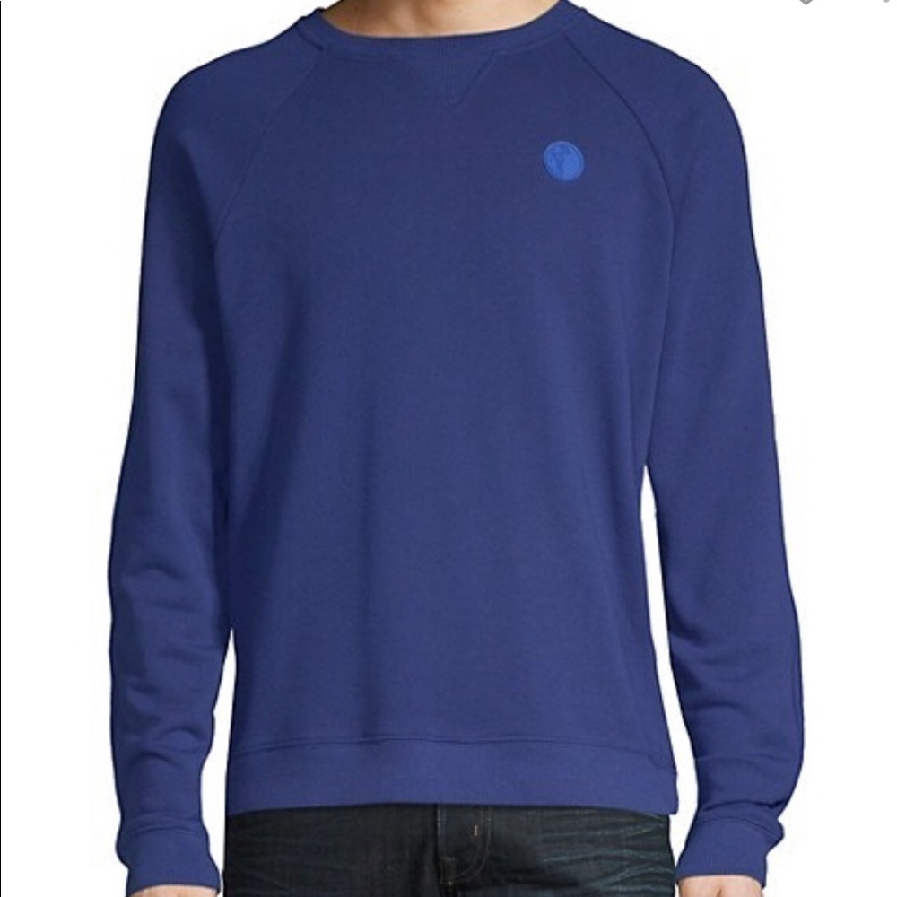 VERSACE Blue Raglan Crewneck Sweatshirt